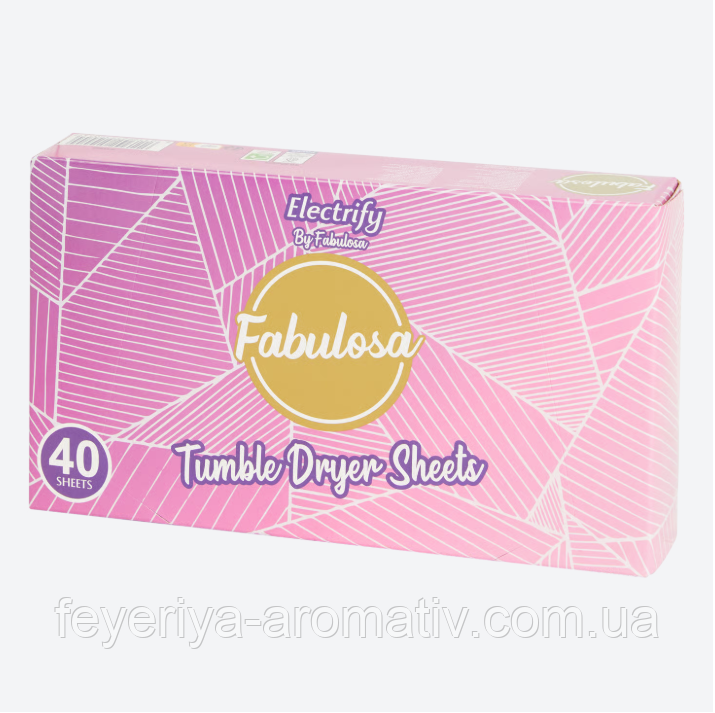 Серветки для сушарки Fabulosa, 40 шт. — свіжість і захист ваших речей!