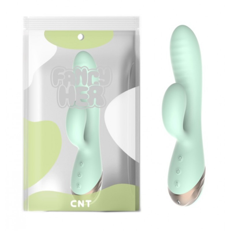 Вібратор, вібро дилдо Inflatable Dual Pleasure 19 см, 10 режимів