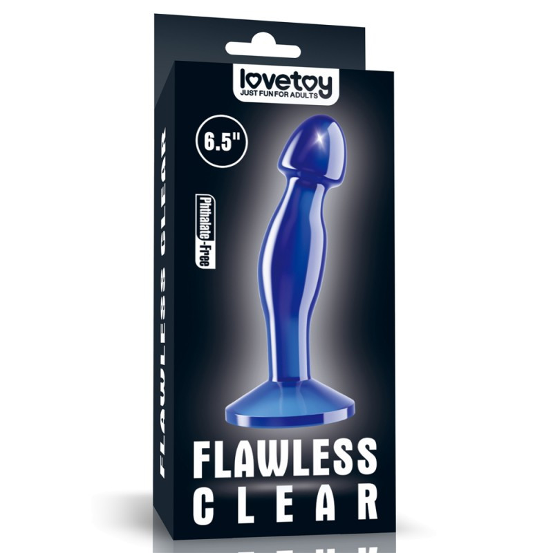 Затичка для анала, плаг анальний Lovetoy Flawless Clear Prostate Plug 6.5 дюймів, фото 1