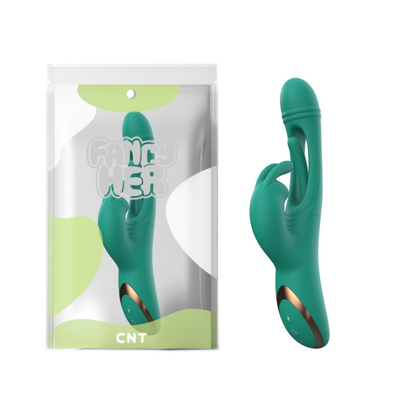 Фантастичний вібратор для жінок Greedy Triple Stimulating Massager Green
