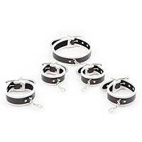 Шкіряні манжети, фіксатори з ланцюгом Bondage 705 г