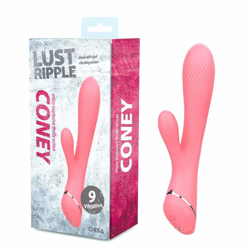 Вібратор, вібростимулятор Chisa Lust Ripple Coney рожевий 20см