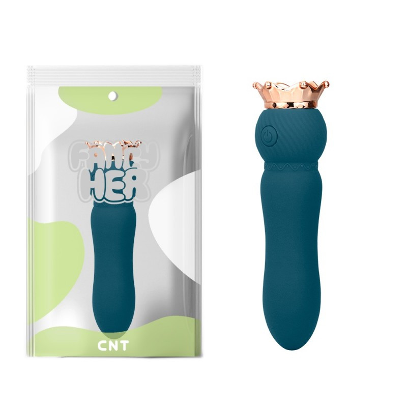 Вібратор, мінівібратор Mini Crown Wand Green 10 режимів вібрації