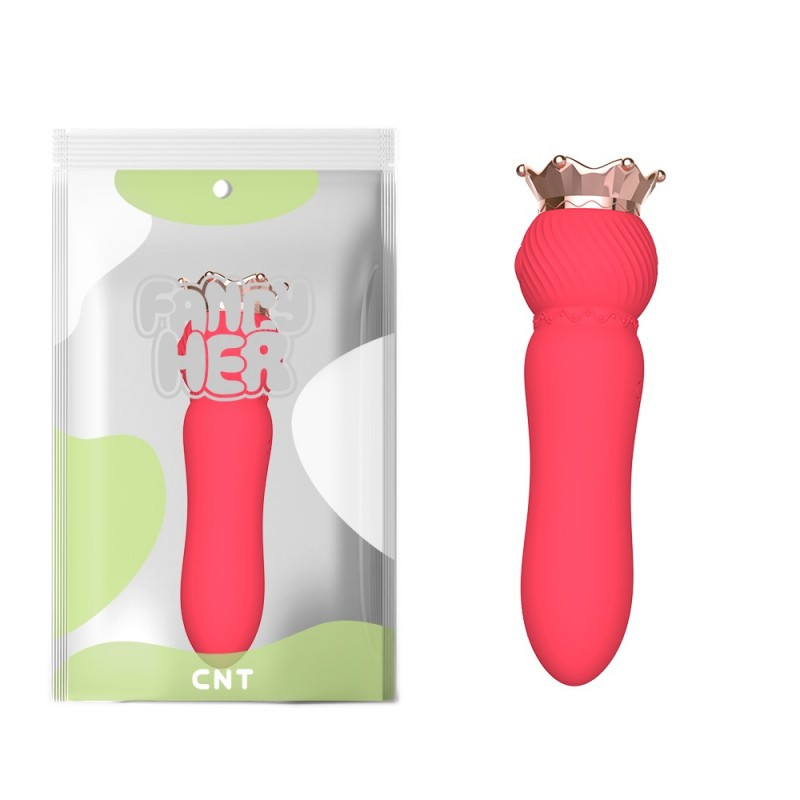 Вібратор, wand Mini Crown Red 10 режимів, силікон