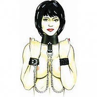 Бондаж, шкіряний комплект з ланцюгами Чорний Регульовані ремені