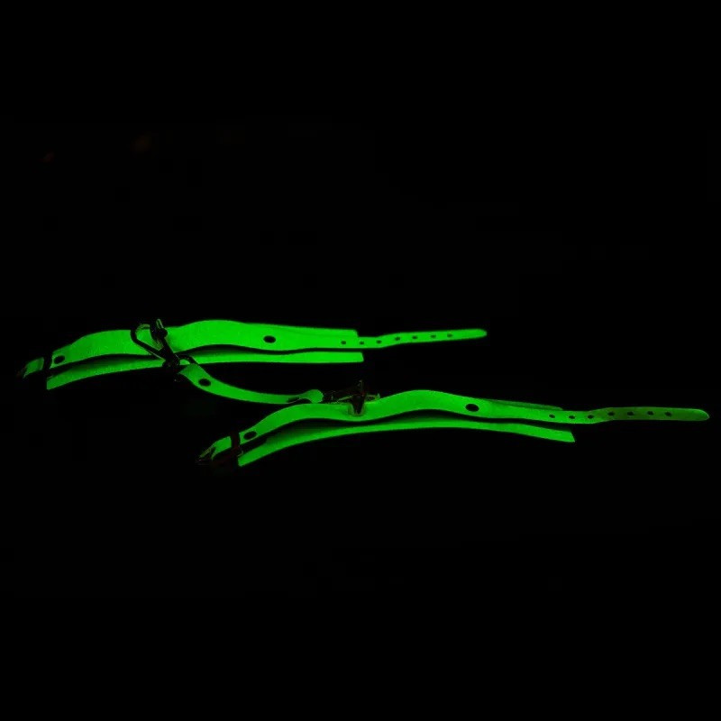 Наножники, фіксатори для ніг Glow in the Dark Leather Ankle cuffs, м'яка підкладка, регульовані, фото 1