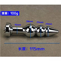 Електросекс, електростимуляція з анальним штекером +3 кільця S