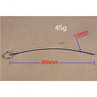 Електросексуальне під'єднання, уретральний стимулятор з кільцем для пенісу Медична сталь