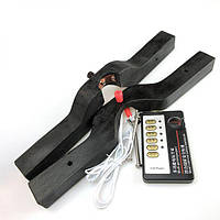 Електро секс, електростимулятор Electro-sex black wooden penis / scrotum clamp - L