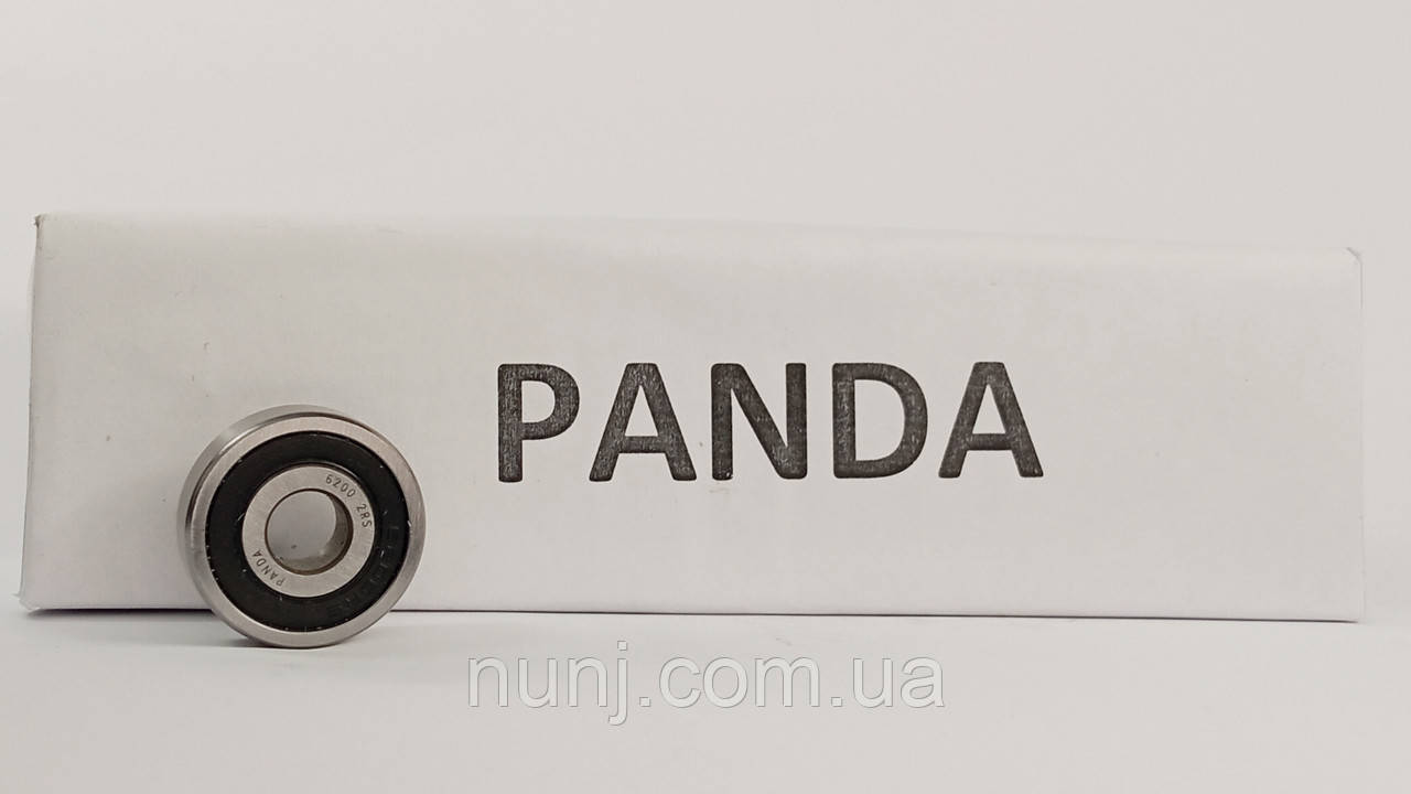Підшипник 6200-2RS Panda (180200) розміри: 10*30*9 кульковий радіальний закритий, фото 1