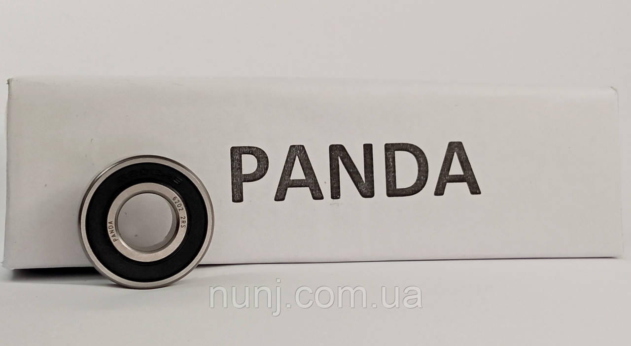 Підшипник 6201-2RS Panda (180201) розміри: 12*32*10 кульковий радіальний закритий, фото 1