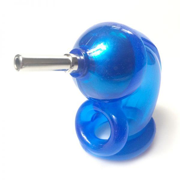 Електро секс, електростимуляція SHOCK LOCK ATOMIC JOCK Blue, гнучкий TPR матеріал, фото 1
