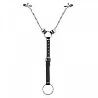 Затискачі для сосків, фіксатор сосків з металевим кільцем Чоловічий бондаж