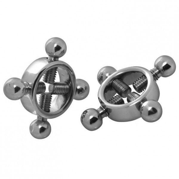 Затискачі, фіксатори сосків Silver Steel медична сталь, регульовані, фото 1