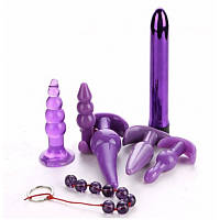Анальні іграшки, інтимні набори Sex Suit Safety Silicone Purple 7 в 1