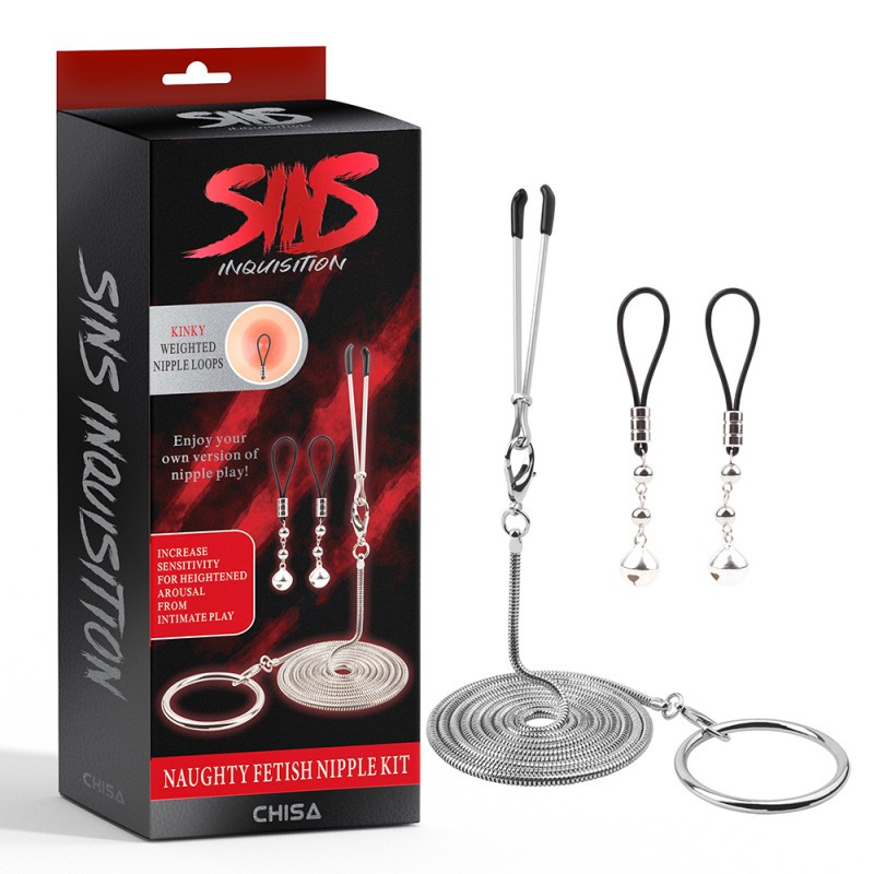 Затискач для сосків, фіксатор сосків Chisa Naughty Fetish Nipple Kit металевий затискач, фото 1