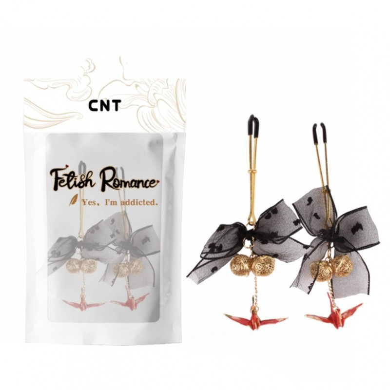 Затискачі для сосків, фіксатори сосків Bell Rings Lace Nipple Clamps медична сталь, фото 1