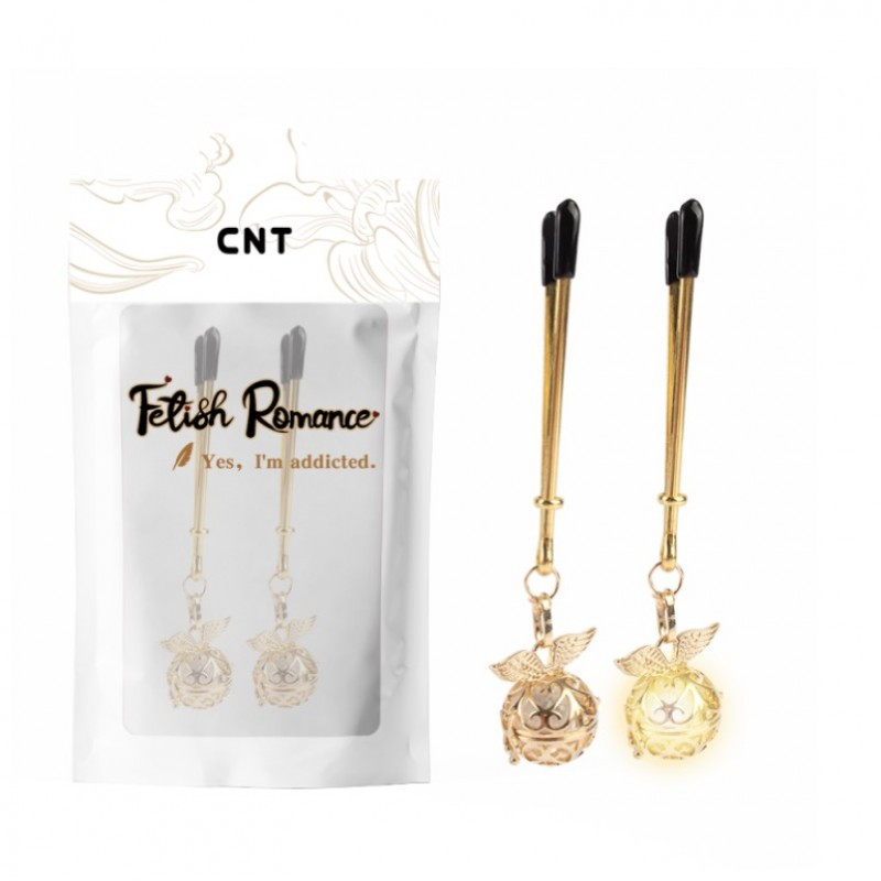 Затискачі для сосків, фіксатори сосків Nipple Fantasy Snitch Clamps Gold медична сталь, фото 1