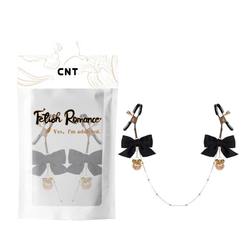 Затискачі для сосків, фіксатор сосків Nipple Fantasy Bowknot Clamps силіконові наконечники, фото 1
