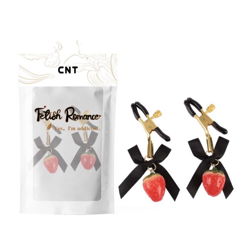 Затискачі для сосків, фіксатори сосків Sweet Strawberry Nipple Clamps медична сталь, фото 1