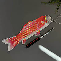 Традиційний японський коіноборі - прапорець у формі коропа Червоний