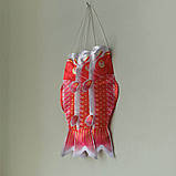 Традиційний японський коіноборі - прапорець у формі коропа Червоний, фото 2