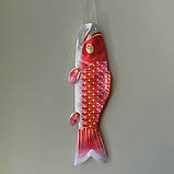 Традиційний японський коіноборі - прапорець у формі коропа Червоний, фото 3
