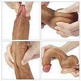 Фалоімітатор, двошаровий імітатор фалосу Lovetoy Platinum Silicone 20.5 см, фото 3