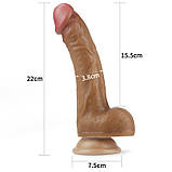 Фалоімітатор, двошаровий імітатор фалосу Lovetoy Platinum Silicone 20.5 см, фото 4