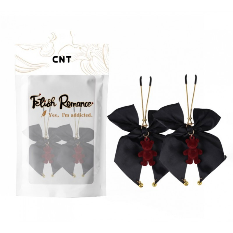 Затискачі для сосків, фіксатори сосків Cute Bear Nipple Clips з силіконовими наконечниками, фото 1