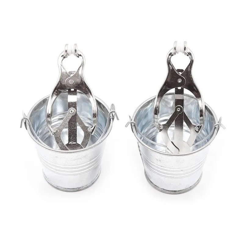 Затискачі для сосків, фіксатори сосків Bucket Nipple Clamps Silver високоякісна сталь та гума, фото 1