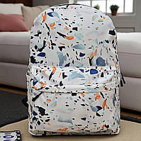 Підлітковий рюкзак — білий з кольоровим принтом (20231025)