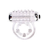 Прозора вібронасадка на член, стимулятор клітора Chisa Vibration Clitifier 7 функцій, фото 2