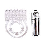 Прозора вібронасадка на член, стимулятор клітора Chisa Vibration Clitifier 7 функцій, фото 3