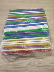Трубочки для коктейлів різнокольорові 7 мм 25 см 500 шт/уп