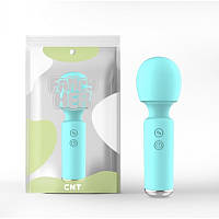 Стимулятор кліторний, вібростимулятор з массажем клітора Intimate Wand Blue 10 режимів, силікон