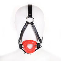 Кляп, фиксатор рта Bondage Mouth Gag Red экокожа