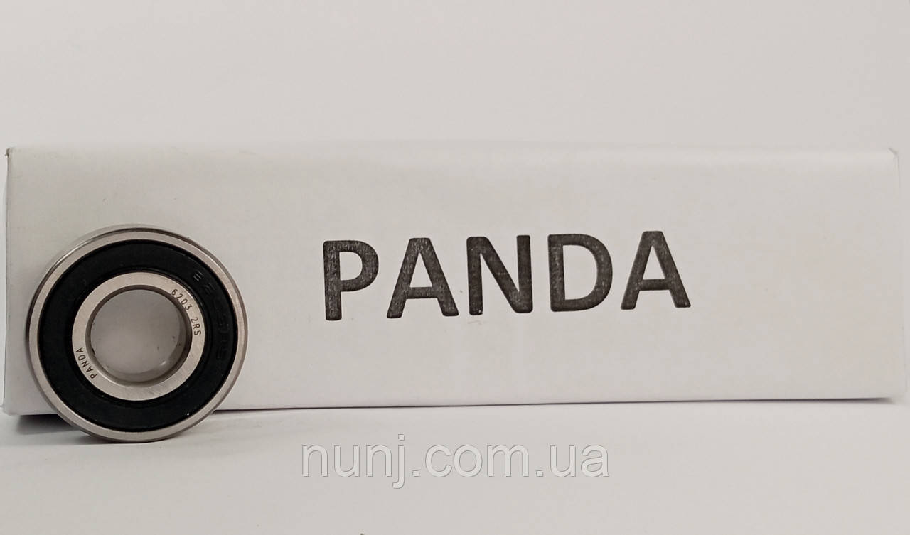 Підшипник 6203-2RS Panda (180203) розміри: 17*40*12 кульковий радіальний закритий, фото 1