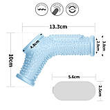 Насадка на пенис, вібраційне кільце Lovetoy Knights Ring з мошонковим рукавом, фото 2