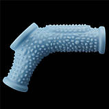 Насадка на пенис, вібраційне кільце Lovetoy Knights Ring з мошонковим рукавом, фото 3