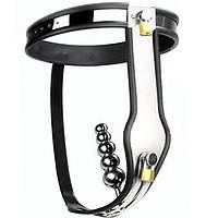 Жіночий пояс вірності, жіночий сталевий пояс з вагінальним стимулятором