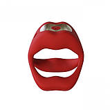 Ерекційне кільце, вібраційне кільце на член Hot Kiss Power Ring Red 9 режимів вібрації, фото 3