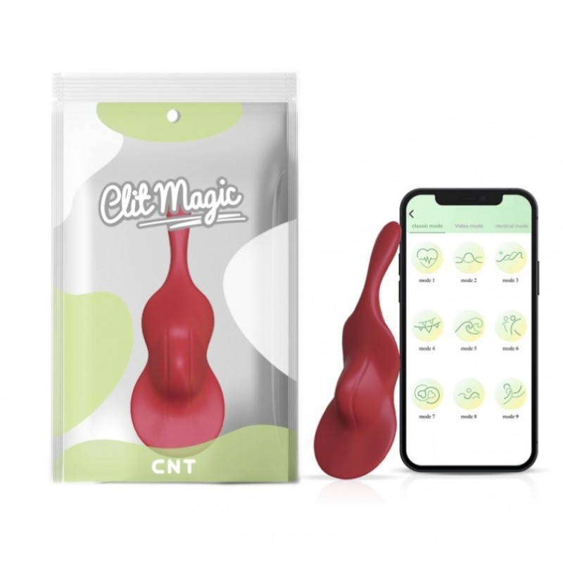 Вібратор клітора, стимулятор кліторальний Take Over-The Violin Red 9 режимів вібрації, фото 1