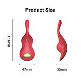 Вібратор клітора, стимулятор кліторальний Take Over-The Violin Red 9 режимів вібрації, фото 2