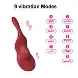 Вібратор клітора, стимулятор кліторальний Take Over-The Violin Red 9 режимів вібрації, фото 3