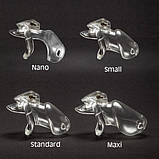 Пояс вірності для чоловіків, чоловічий пояс вірності сталевий з 4 кільцями та MagicLocker, фото 3