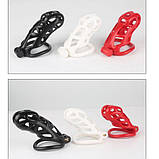 Пристрій вірності на член, пояс цнотливості чоловічий Cobra Resin 2.0 міцний нейлон білий, фото 2