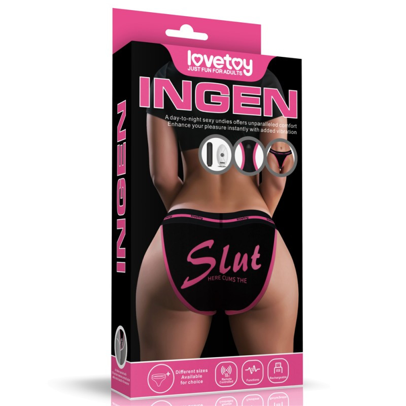 Вібростимулятор, вібротрусики Lovetoy Printed Vibrating Sexy Panties 3 швидкості, фото 1