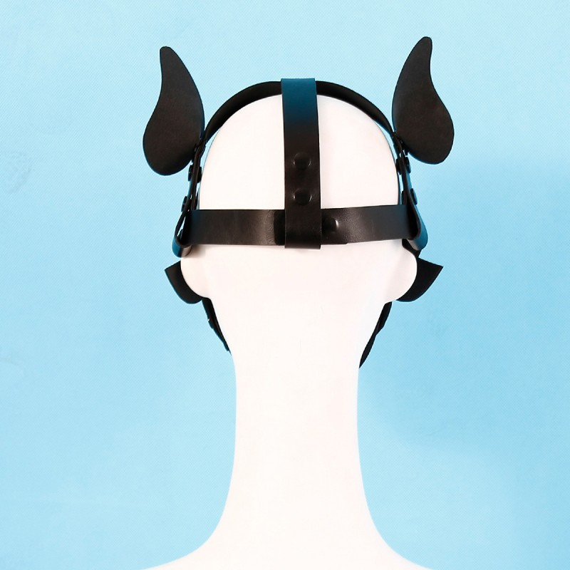 Маска для БДСМ, шкіряна маска Detachable PU Leather Dog Headgear, фото 1