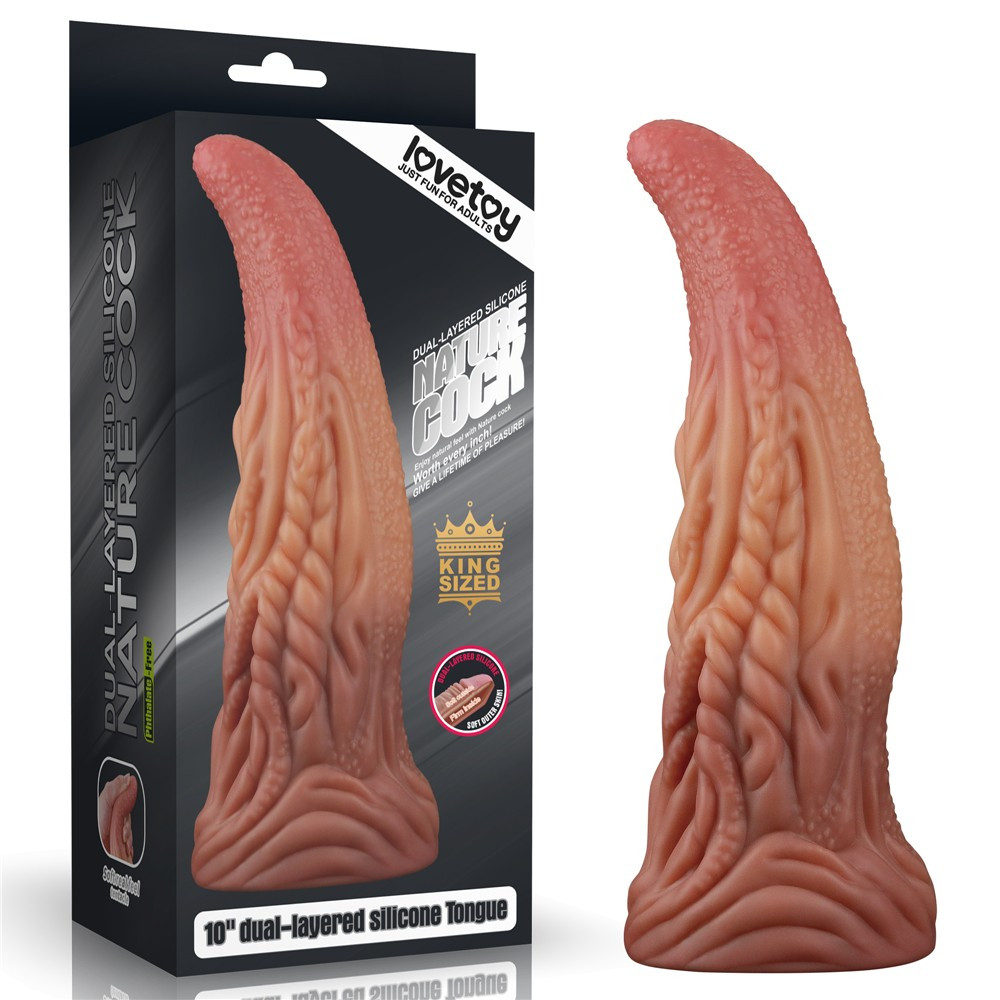 Фістинг фалоїмітатор, анальний фіксатор Lovetoy Dual Layered Silicone 25 см
